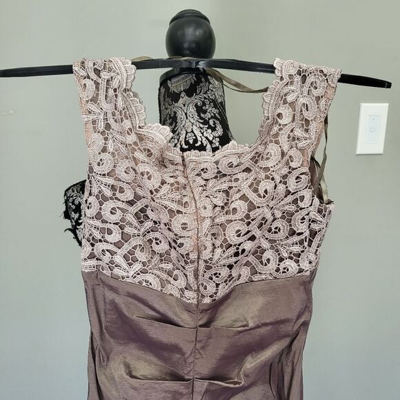 Xscape Lace Top Gown-MAUVE-6 - Picture 8 of 8